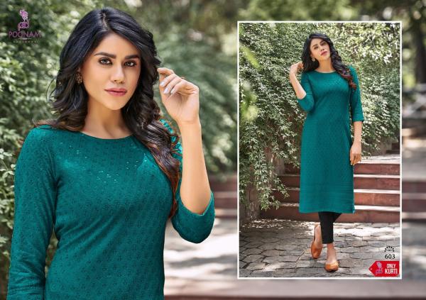 Poonam Moon Ethnic Wear Sequence Designer Kurti Collection